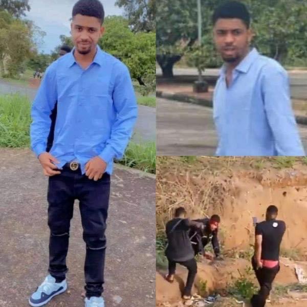 500 level ABSU student arrested for ~killing a rival cult member begs for pardon 

Emmanuel Victor, who is a 500 level Optometry student of Abia State University, has admitted that he was the one in the viral video.