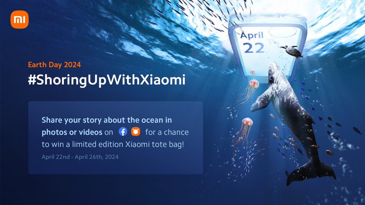 In conjunction with #EarthDay, we invite you to share your story with the ocean in photos or videos, and stand a chance to win a customized tote bag co-branded with PADI! Don't forget to add #ShoringUpWithXiaomi in your caption - let's go!

T&C: mi.com/ph/support/ter…