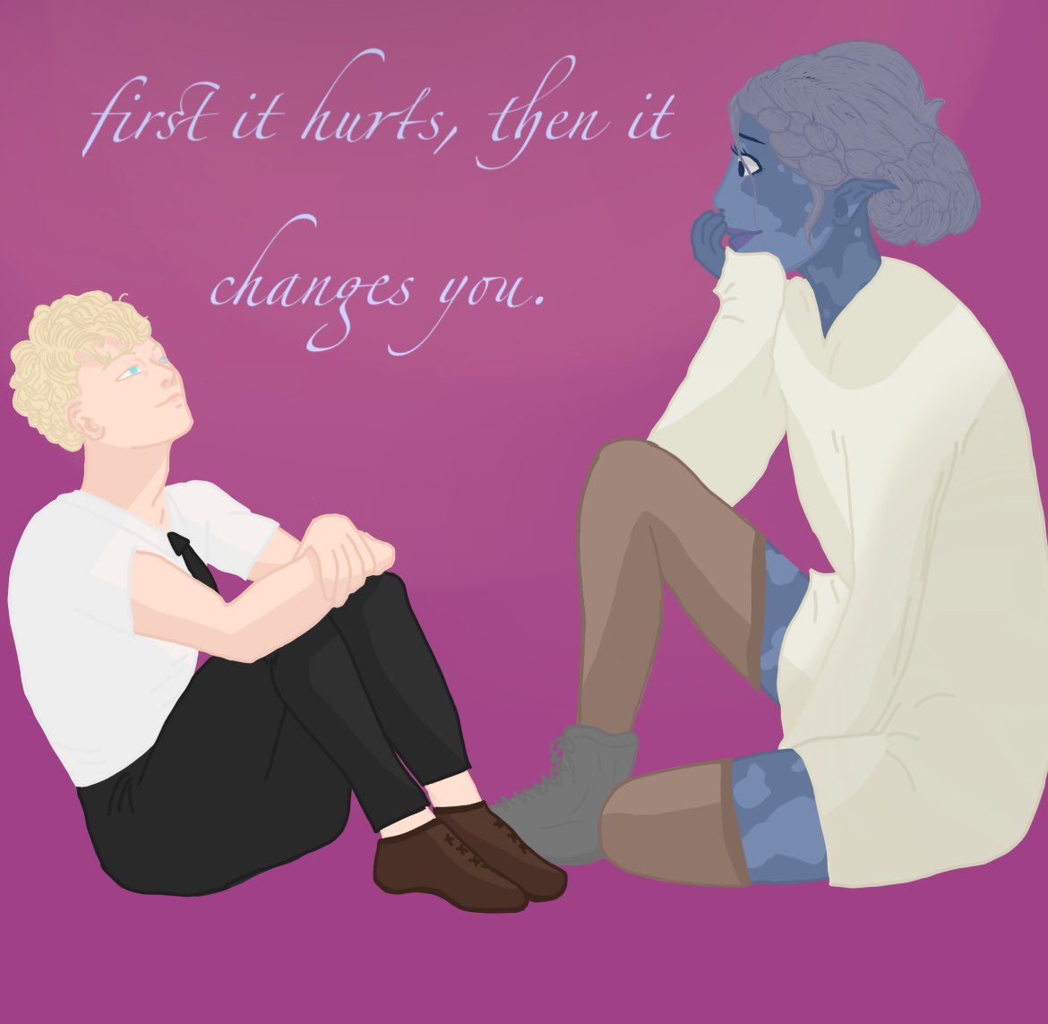 first it hurts, then it changes you. 

#lucyfrostblade #buddydawn #dimension20