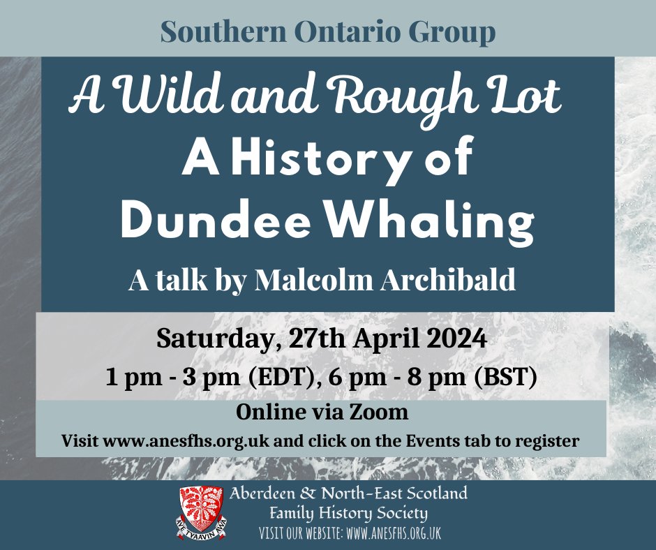 anesfhs's tweet photo. Join us this Saturday for our next Southern Ontario Group meeting.  Full details here including how to register:  https://t.co/YhanL0uy8E
#Genealogy #Aberdeen #Dundee #Scotland https://t.co/JB8mv7tBg0