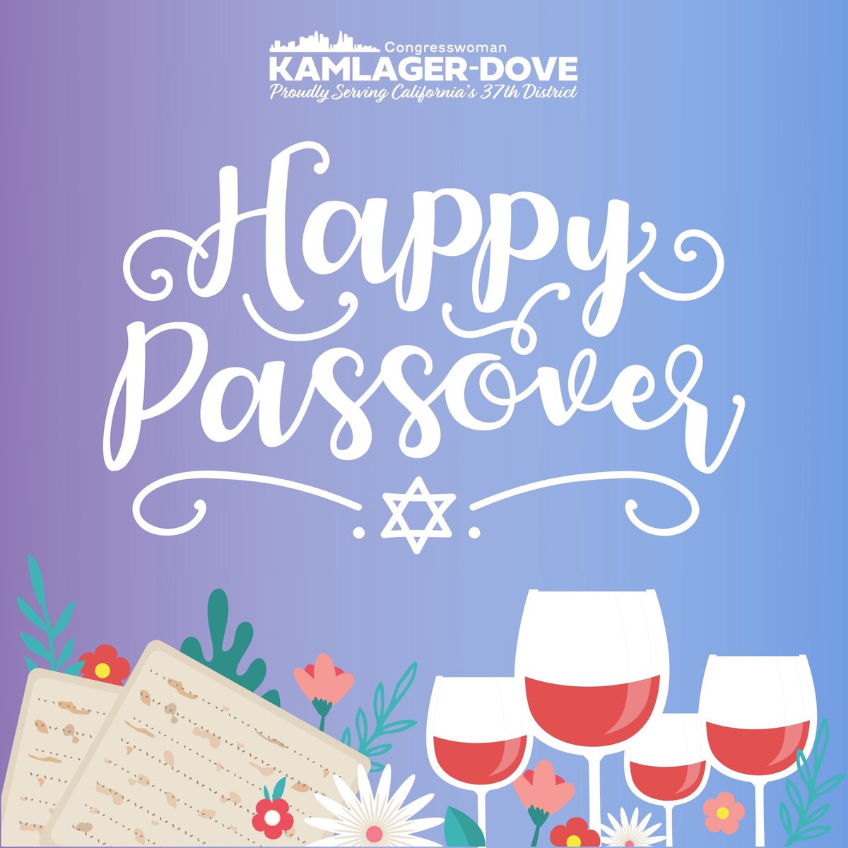 Tonight, Jewish families in #CA37 and around the world will gather around the Seder table to observe the first night of #Passover. I hope this sacred time brings reflection and peace to all who celebrate. Chag Sameach!
