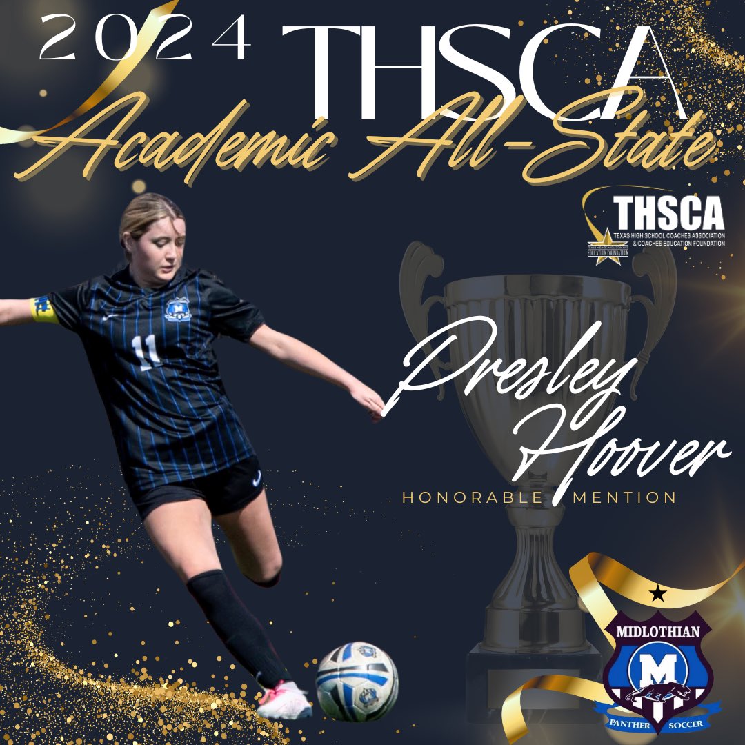 MHSsoccerBC's tweet image. Congrats to our outstanding Seniors Kyle Allen, Presley Hoover, Matthew Ocanas &amp;amp; Vinaya Rodriguez! 👏🐾Ⓜ️💙
They have been recognized by @THSCAcoaches as ACADEMIC ALL-STATE HONORABLE MENTION! #MISDproud 

@MISD_Athletics 
@midlo_gsoccer 
@midlo_bsoccer