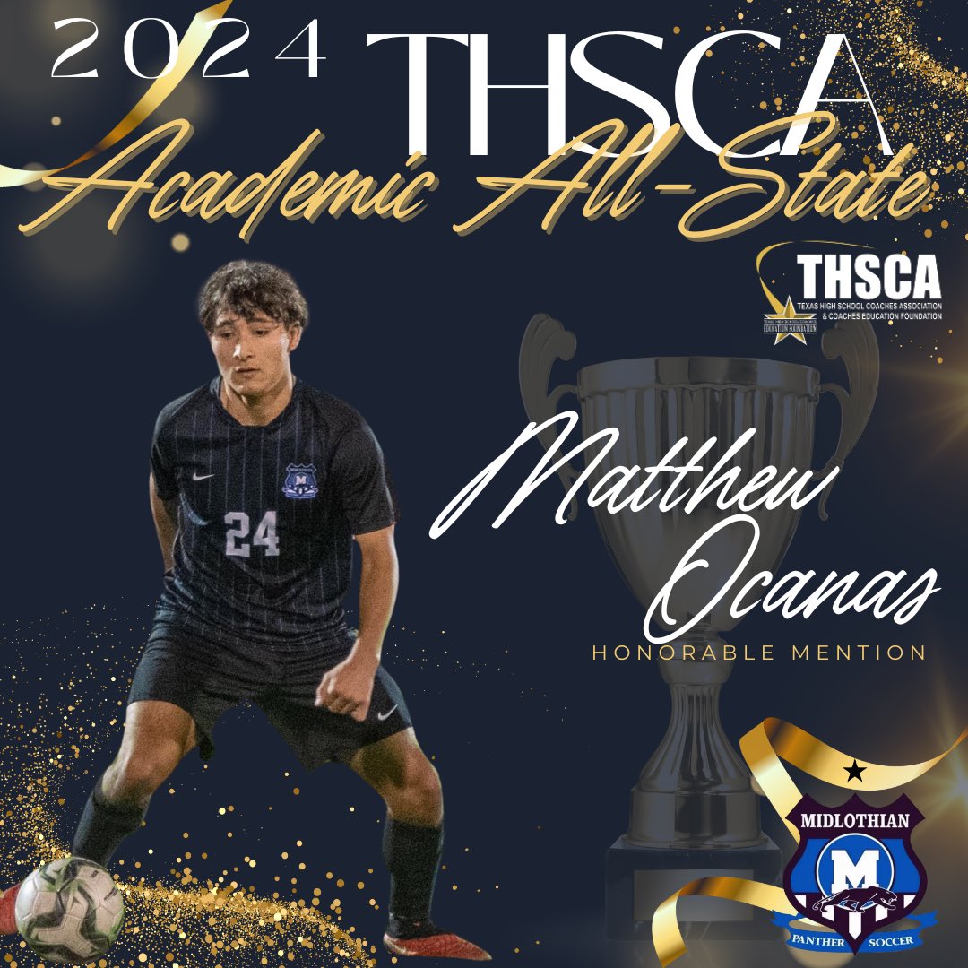 MHSsoccerBC's tweet image. Congrats to our outstanding Seniors Kyle Allen, Presley Hoover, Matthew Ocanas &amp;amp; Vinaya Rodriguez! 👏🐾Ⓜ️💙
They have been recognized by @THSCAcoaches as ACADEMIC ALL-STATE HONORABLE MENTION! #MISDproud 

@MISD_Athletics 
@midlo_gsoccer 
@midlo_bsoccer