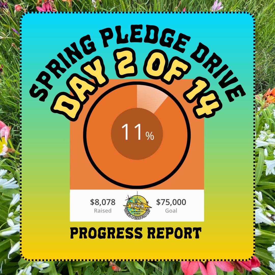 🌱 As of Monday night, we're 10% to the Spring Pledge goal. Let's keep this momentum going throughout the week! Thanks for your pledge support, at kwmr.kindful.com/localandlivefo…