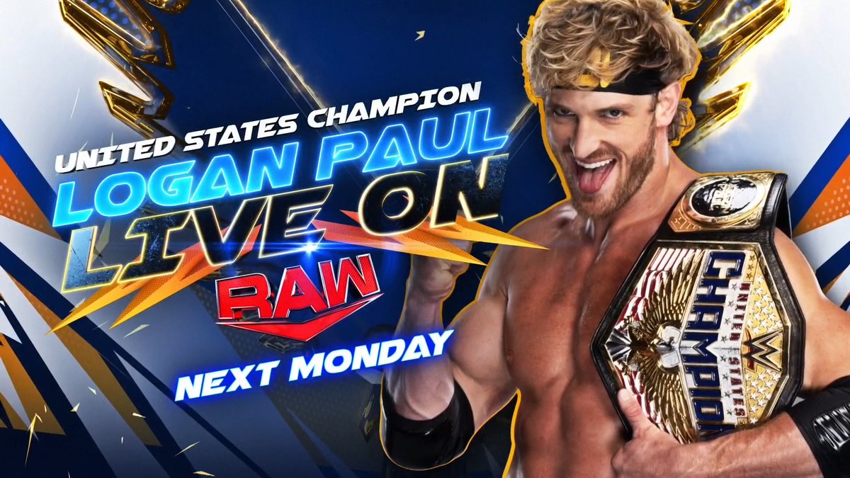 #USChampion @LoganPaul will be in the house next Monday on #WWERaw!