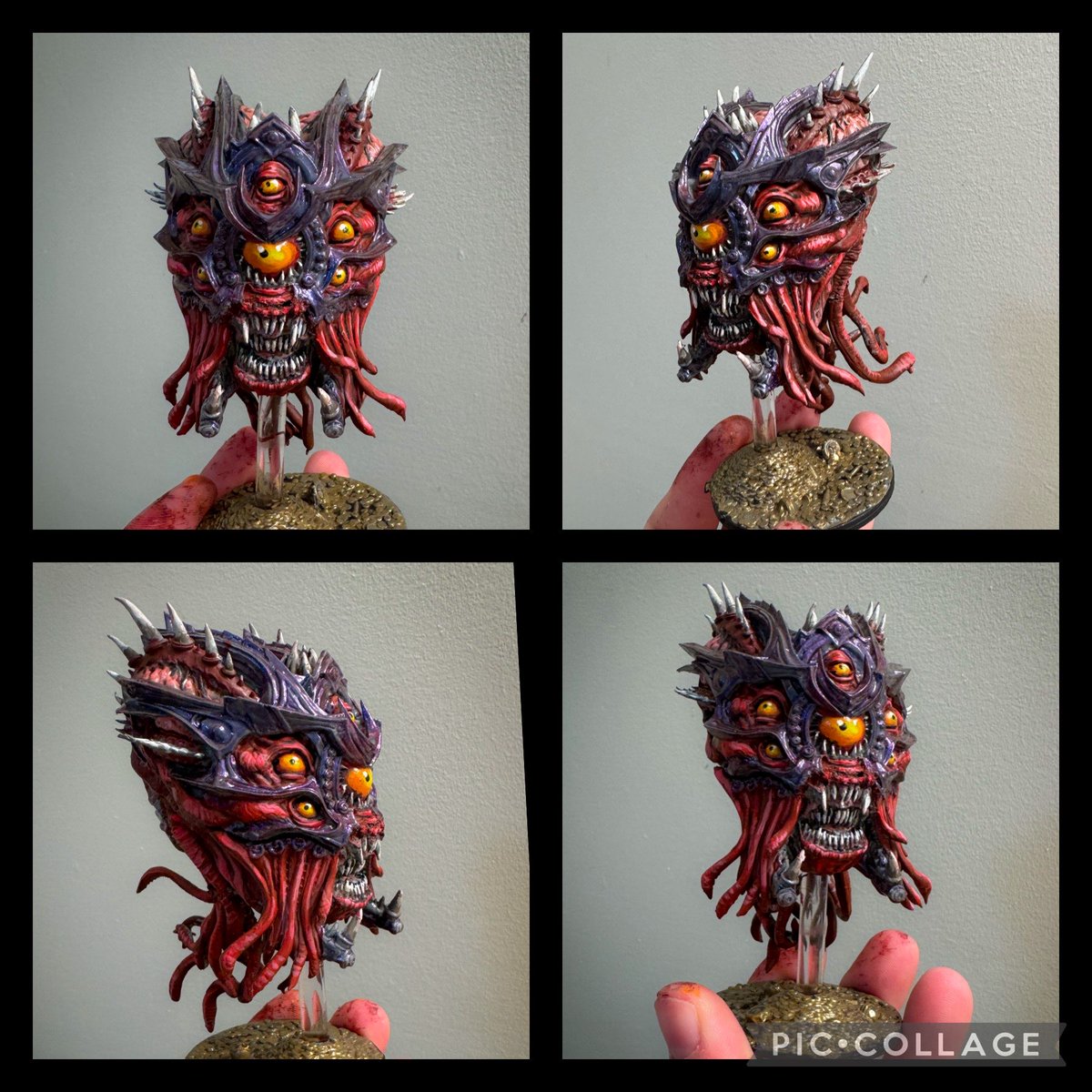 @mattcolville @helloMCDM @JamesIntrocaso My Wife got to painting her version of Xorannox the Overmind. Can't wait to use it against the party next session .