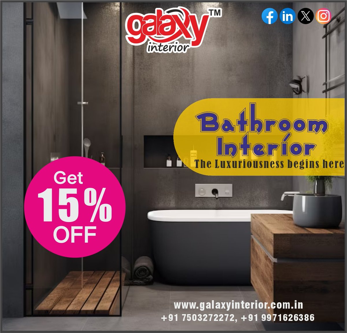 GInterior21149's tweet photo. Galaxy Interior Design is the best Premium Bathroom Design.

Contact us : https://t.co/ZBt5Ow9a3S

#galaxyinterior #bathroom #bathroomdesign #interiordesign #design #interior #home #homedecor #bathroomdecor #kitchen #architecture #shower #bath #renovation #homedesign https://t.co/M4yKry73n4