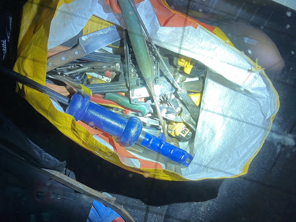 MetTaskforce's tweet photo. Good girl! Tonight PD Bella was deployed in #Ruislip where a suspect was seen changing plates on a stolen van. On arrival she chased and detained them and helped local officers seize a large number of tools used to commit theft @MPSRuislip @MPSSouthRuislip
#NWDSU #DogSection ๐ https://t.co/SXZWoW5nns