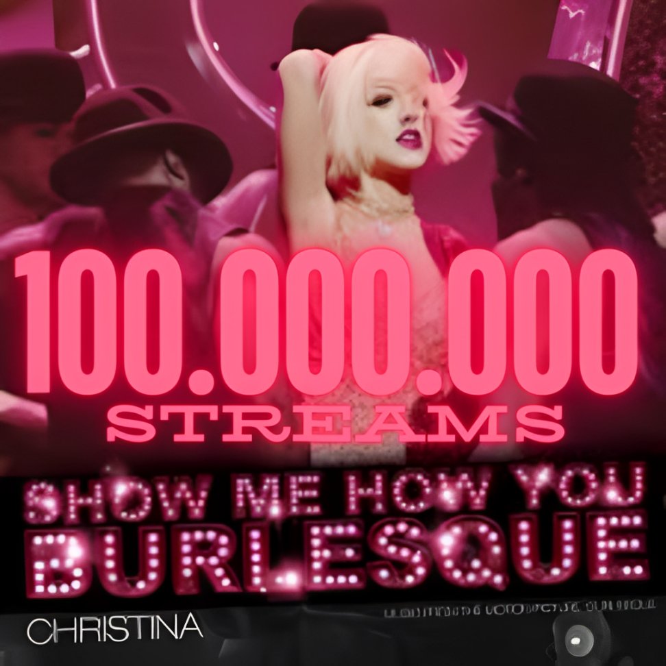 ACESSOXTINA's tweet photo. #ShowMeHowYouBurlesque 100.020.874 + (29.404) Streams no #Spotify
#Xtina #ChristinaAguilera https://t.co/kUjhnOHgnL