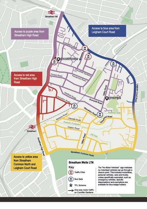 Our Mon transport group m'tg heard that the formal 6-month objection period to the trial Streatham Wells LTN - set to end today - has also been suspended A new 6-month objection period will start if & when @lambeth_council opts to re-implement SW LTN post-upcoming @TfL A23 work