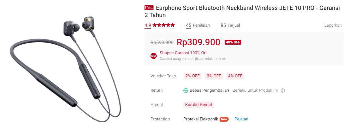 reginaclaud's tweet photo. Earphone Sport Bluetooth Neckband Wireless JETE 10 PRO - Garansi 2 Tahun
#FYP #fypシ #fypviraltwitter #rekomendasi #diskon #promo  #shopee  #affiliate #ShopeeID #shopeeaffiliate #racunshopee 

https://t.co/4xGnkS7p5L https://t.co/wpx1EX9rbA