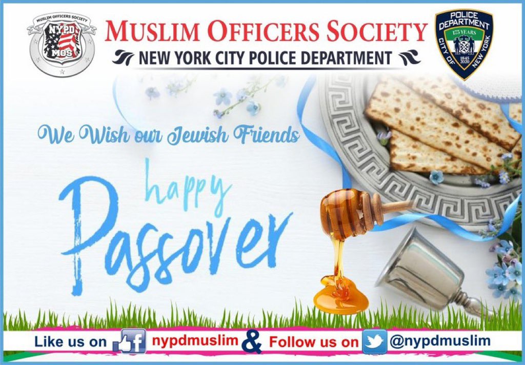 Happy #Passover to our #Jewish friends and the community. Praying for #peace and #unity #Passover2024 @NYPDSHOMRIMSOCI @NYPDchaplains