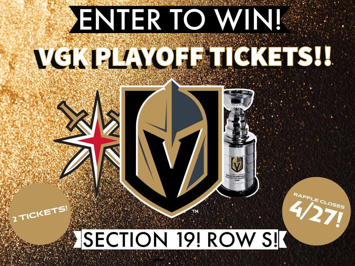 vanlouhou's tweet photo. Were back again with another VGK ticket raffle ! Our rescue was donated tickets to the 4/29 playoff game that you have the chance to win!! $600 value @GoldenKnights #vgk #knightsnation #vegasknights enter here: https://t.co/h8opIH988R https://t.co/MtFfz0KEPv