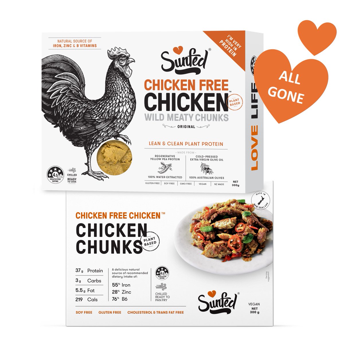 The last of Chilled Chicken Free Chicken has left Sunfed for stores😢🧡 Frozen SKUs still available.