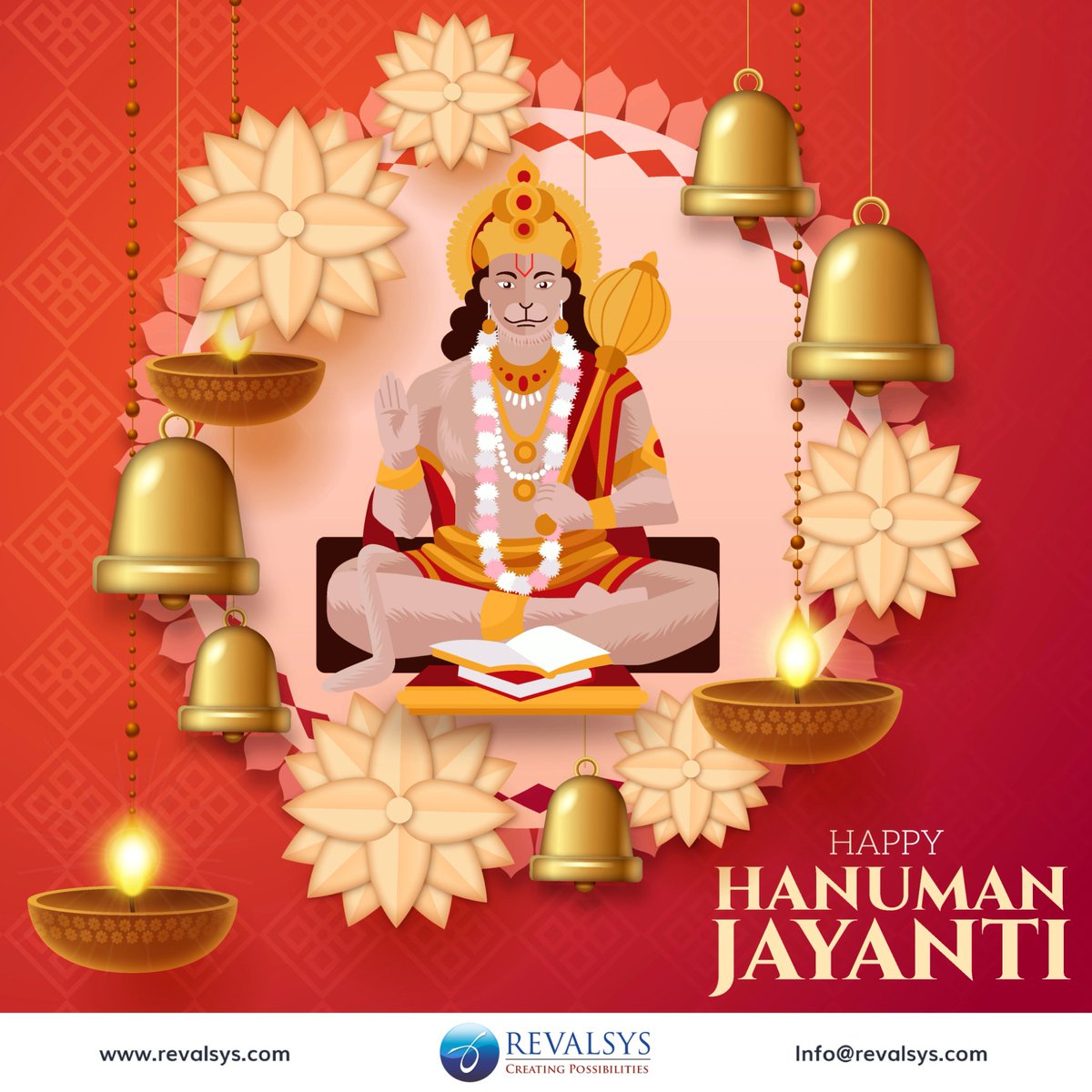 Revalsys's tweet photo. May the blessings of Lord Hanuman fill your life with strength, courage, and devotion on this auspicious day of Hanuman Jayanti. Let's try to reflect his strong dedication and righteousness in everything we do. Jai Shri Ram! #Revalsys #HanumanJayanti #DivineBlessings https://t.co/zZfbMc7N8l