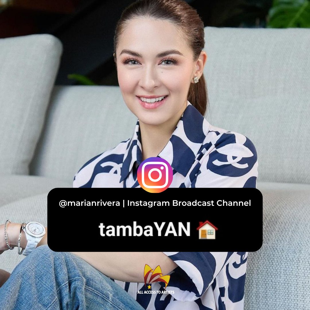 Ang bago nating tambaYAN! Join Marian Rivera's Instagram broadcast channel now! 💛 #MarianRivera #AllAccessToArtists #fAAAmily