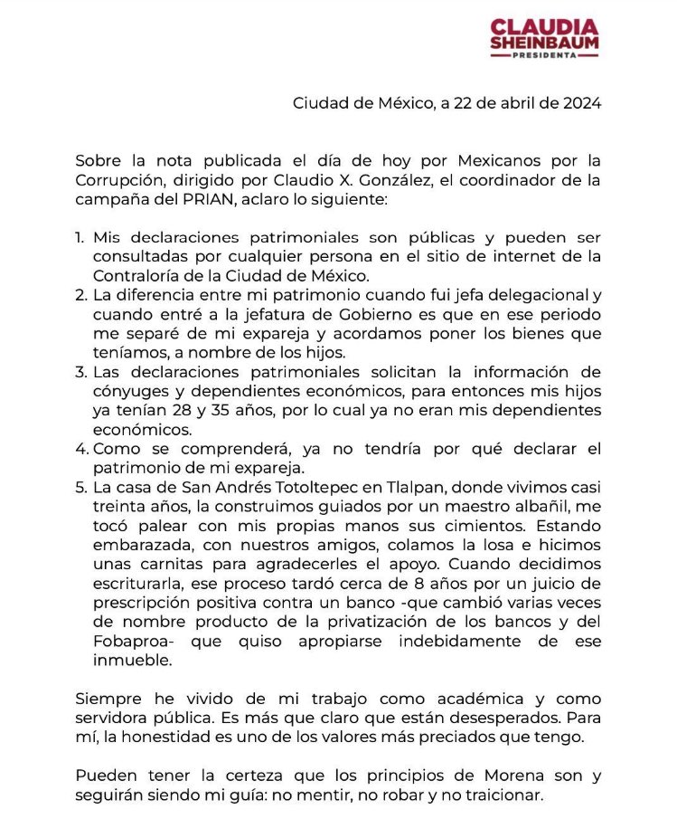 1) Renta porque quiere. La mayoría de los mexicanos que rentan es porque no tienen para adquirir una vivienda. 

2) No es que no tenga propiedades sino que las puso a nombre de sus hijos. 

3) ¿Por qué no lo aclaró durante el debate y el posdebate?