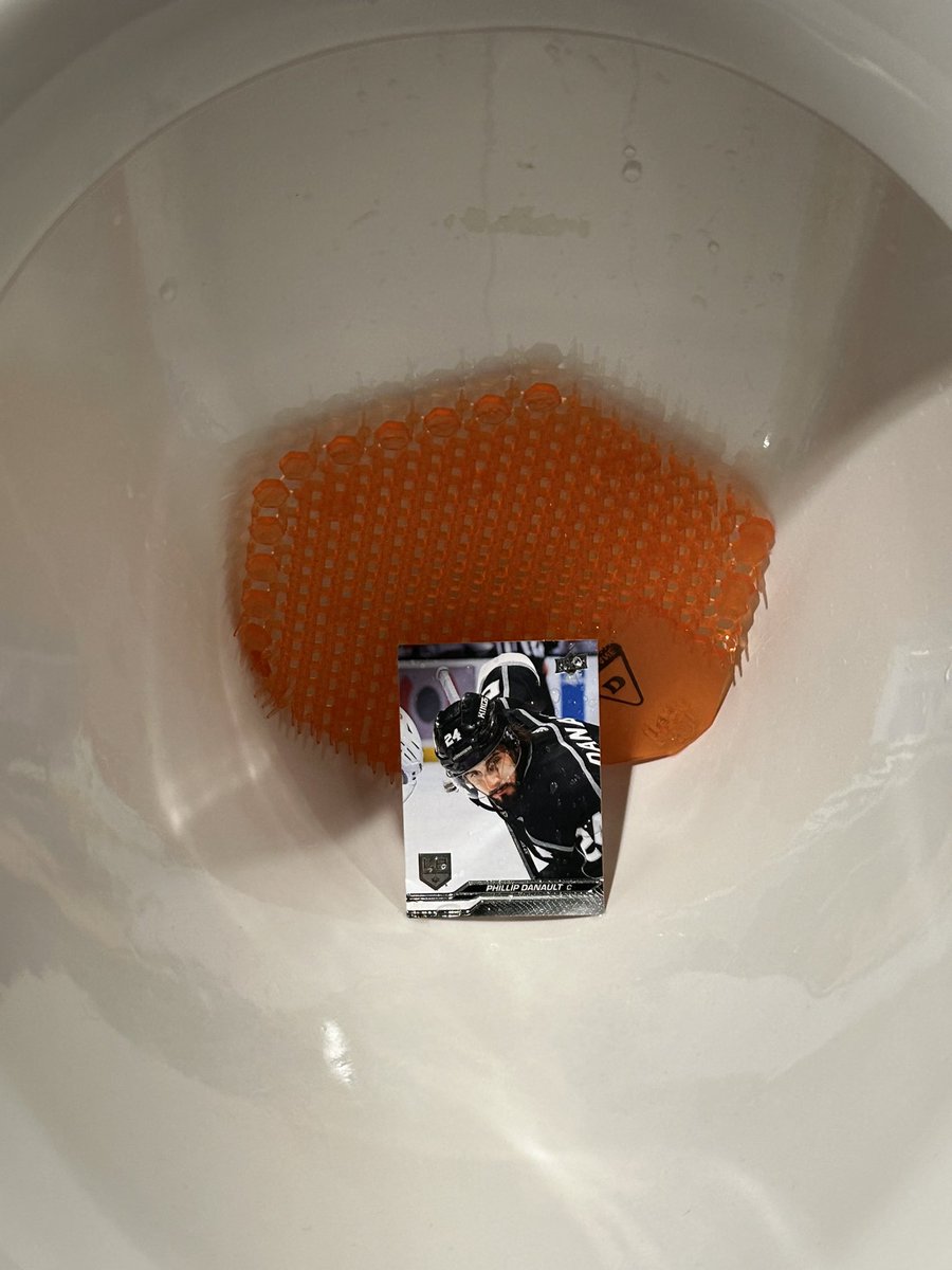 Whoever put the kings hockey cards in the toilets at Rogers Place is the real MVP 😂😂😂 #LetsGoOilers <a href="/OilersNation/">Oilersnation.com, Oily Since ‘07</a>