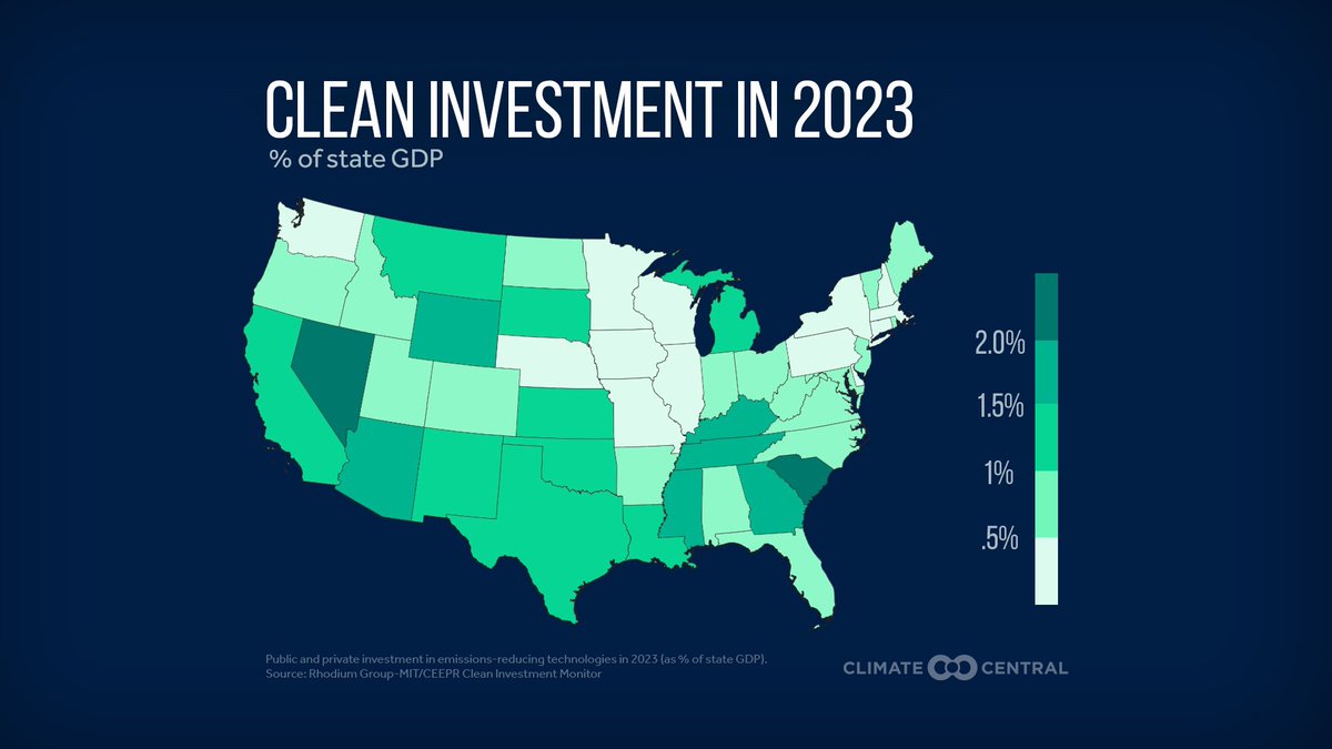 In celebration of Earth Day, let’s highlight some stats by Climate Central! Since the first Earth Day, all 50 states in the U.S. have warmed. However, investment in clean energy and tech has never been higher with an increasing trend since 2018. 

climatecentral.org/climate-matter…