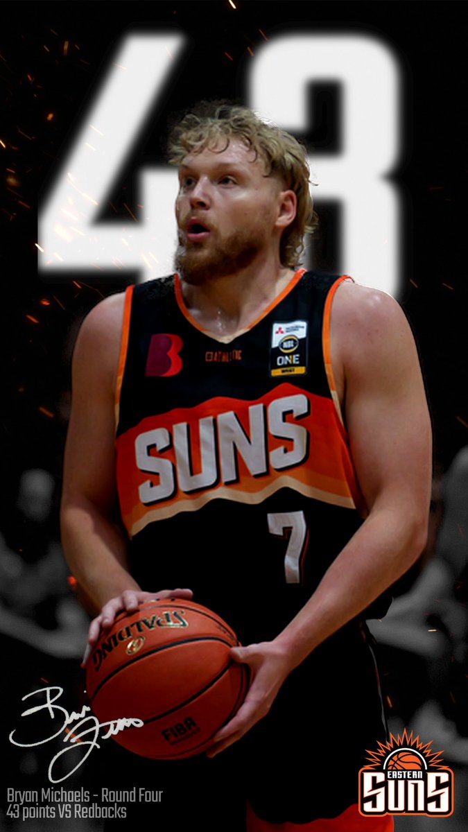 43 Points!!!! - Eastern Suns, Bryan Michaels drops 43 points against the Perth Redbacks during round 4 of the @NBL1_West #fanart #MVP #nbl1