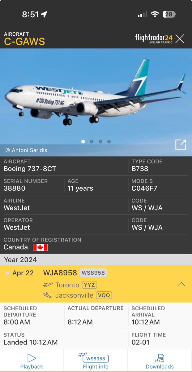 Hearing the WestJet #100Boeing737NG has gone to Jacksonville for repaint. #avgeek #aviation