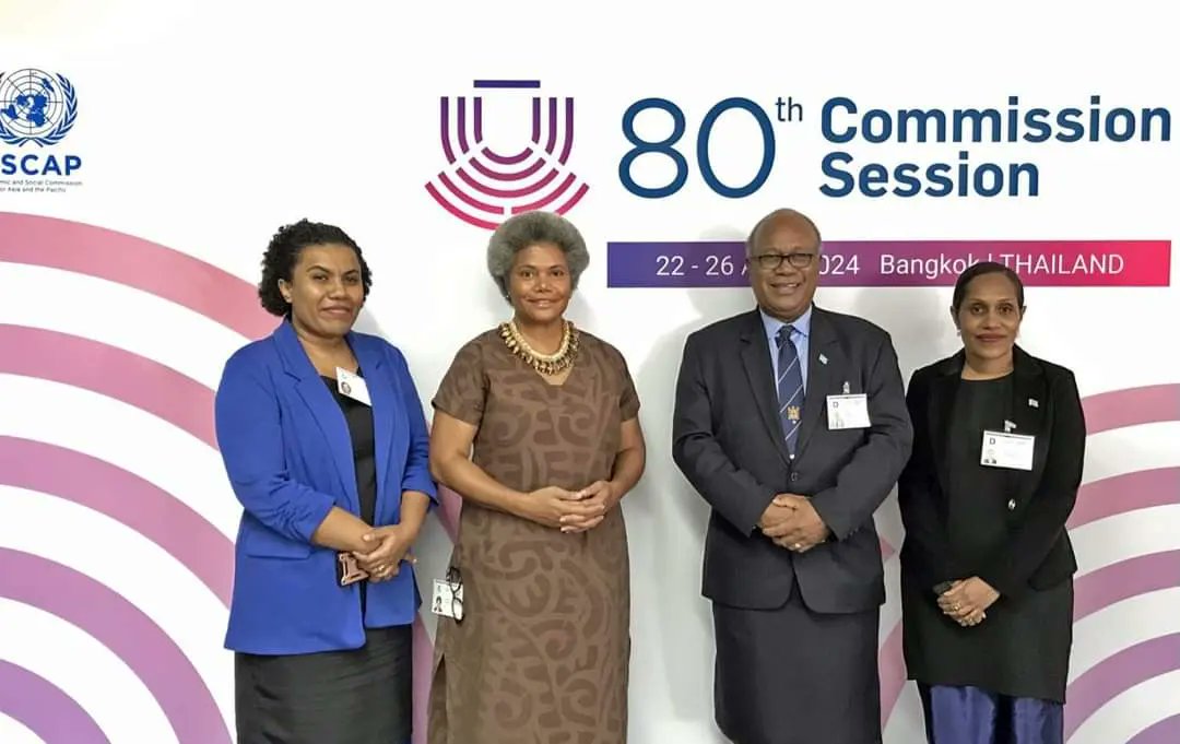 Assistant Minister for @Fiji_MOFA Hon.@lenoraqfj on behalf of Fiji, was elected Vice Chair to the 80th session of the Economic and Social Commission for Asia and the Pacific (ESCAP), convening this week in Bangkok, Thailand. Vinaka Vakalevu #TeamFiji 🇫🇯 @UNESCAP @UNESCAP_Pacific