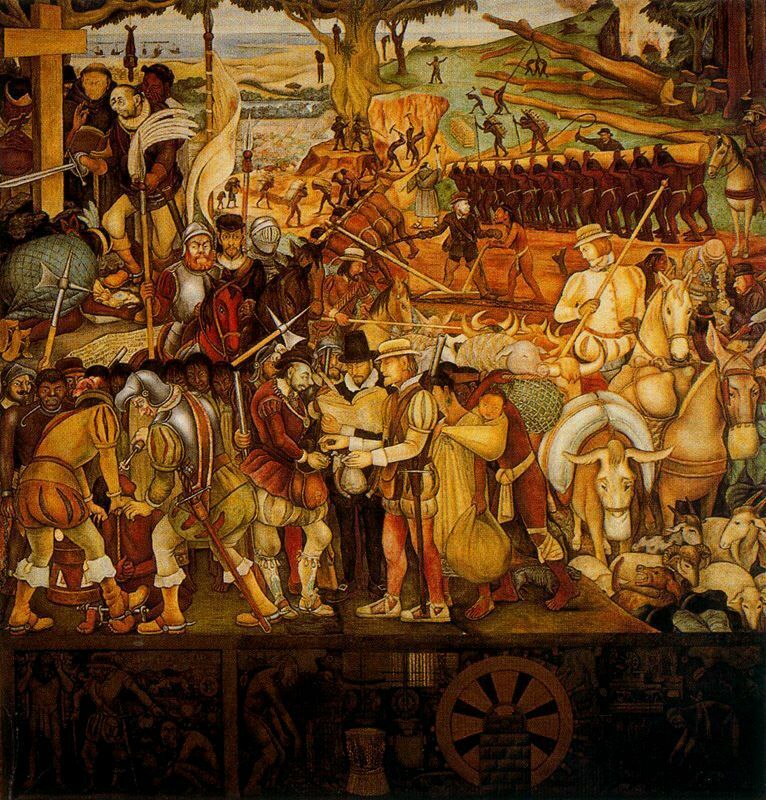 artistrivera's tweet photo. Colonisation, 'The Great City of Tenochtitlan' https://t.co/lGiEYzbG7d https://t.co/eRnAP8DsuQ