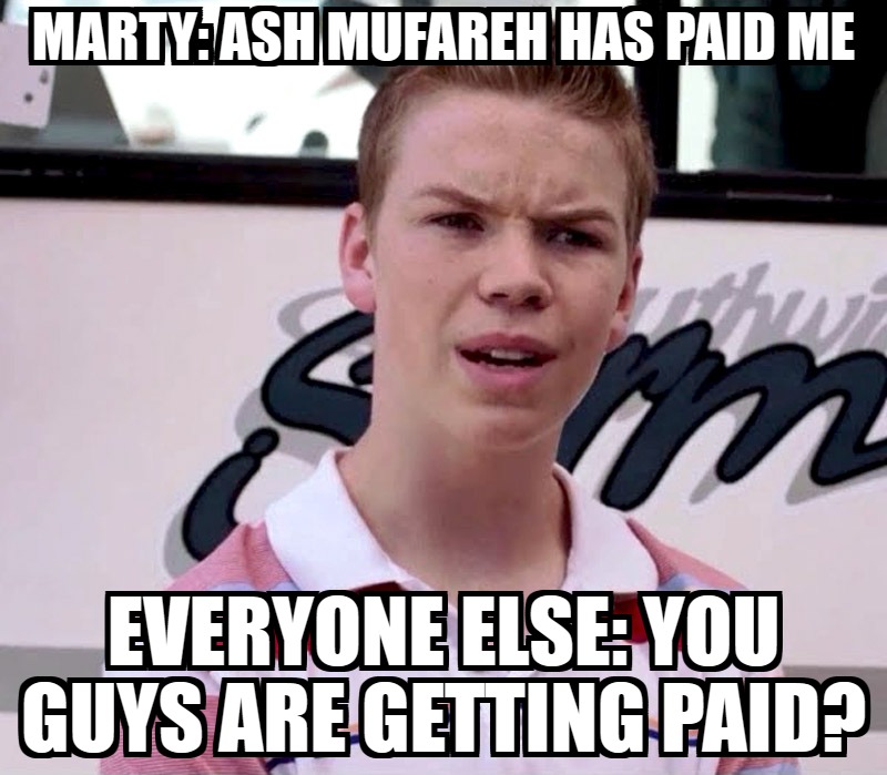 It's funny how Marty and Chris claimed to have got paid but nobody else at #onpassive has been paid...why is that? Think we will ever find out? The other O-Founders should inquire about that...