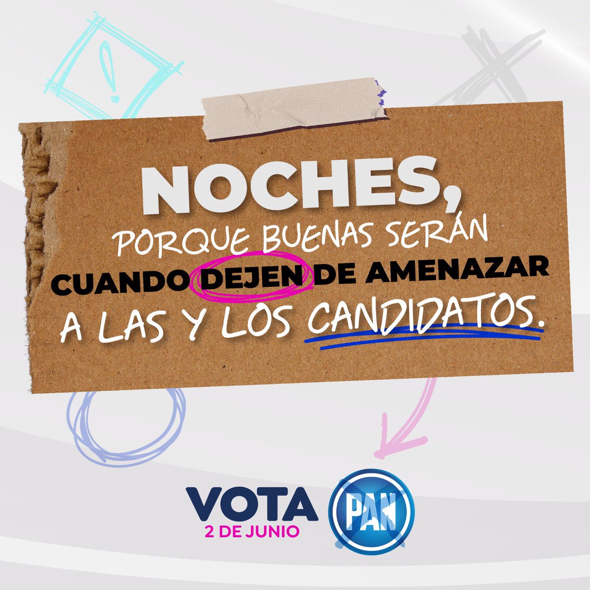 Vamos por un #MxSinMiedo y un proceso electoral seguro para todas y todos los mexicanos. 

#LlegóLaHora #VotaPAN