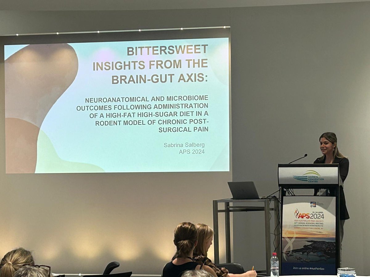 Sweet Talk by @SalbergSabrina at #AusPainSoc sharing our collaborative study involving the @GIN_Discovery and @LukeHenderson_1 and @angeladoshen