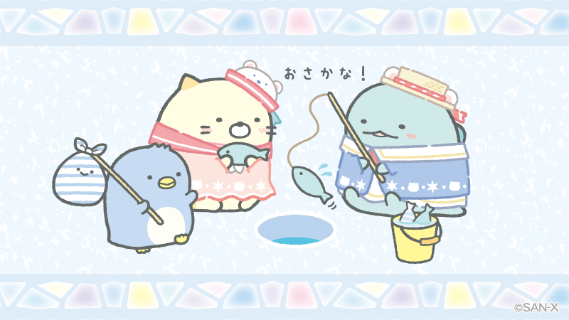 しろくま♡お魚さん おさかな釣れた…🐟✨ #しろくまのふるさと