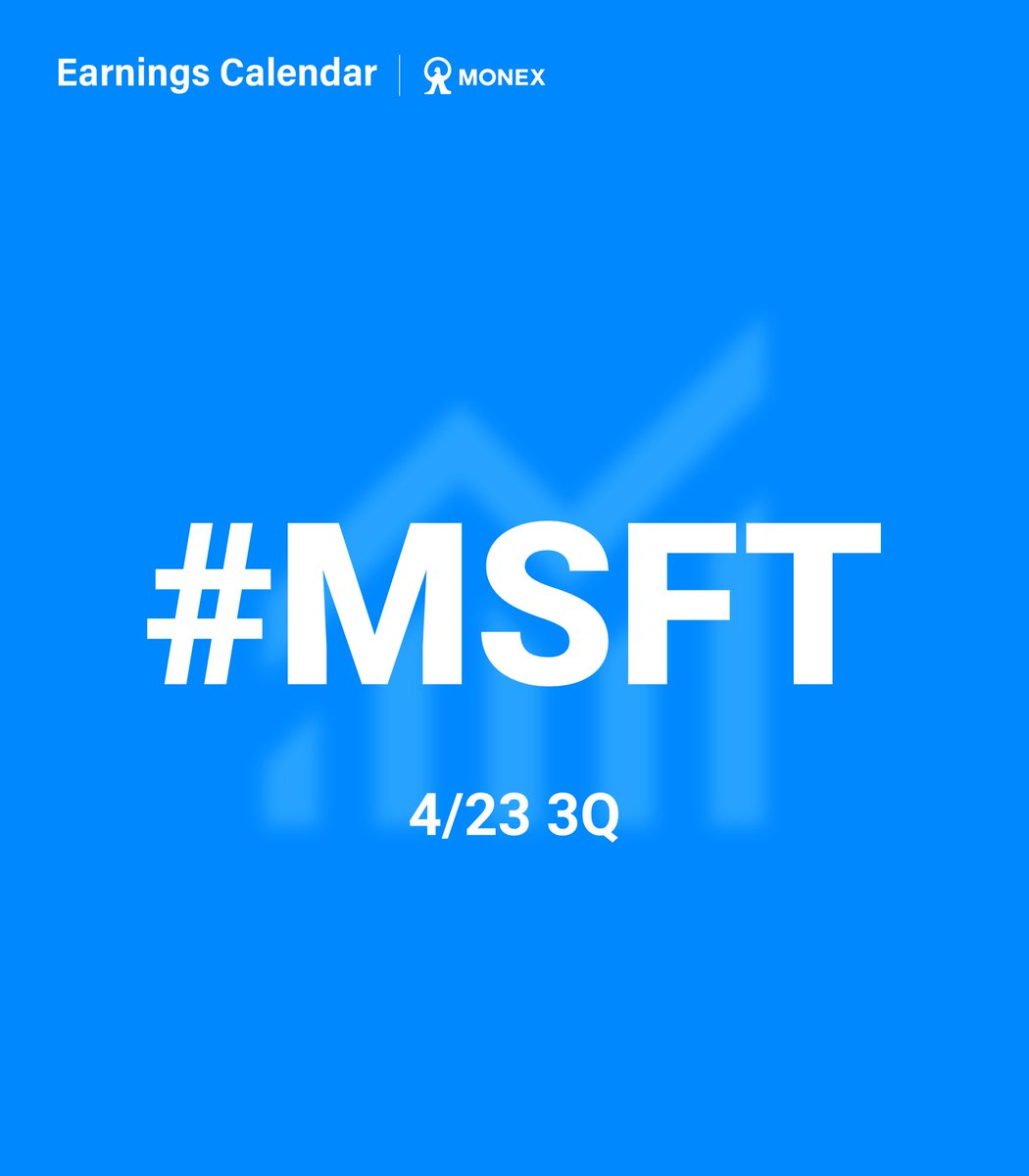 ˋˏ 🗽米国株決算リマインド📢ˎˊ˗ マイクロソフト[ $MSFT ] 3Q グーグル[ $GOOGL ]１Q テスラ[ $TSLA ]１Q  決算発表予定！ 日本時間で明日の朝発表です⏰☀ マネックス証券の 米国株決算フラッシュなら 1️⃣市場予想との比較 2️⃣発表から数分以内  3️⃣日本語で配信 ...