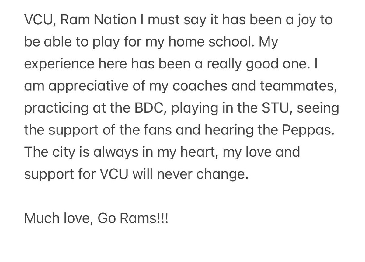 Had to repost, 1st post was deleted but THANK YOU VCU!!!