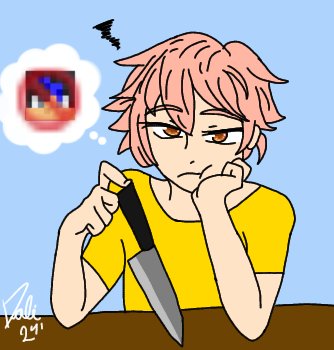 Cute Yandere Noi He's just reminding himself that he was told not to harm Ein. I wanna just smooth his face in my hands, lol #Aphmau #Noi #YandereNoi