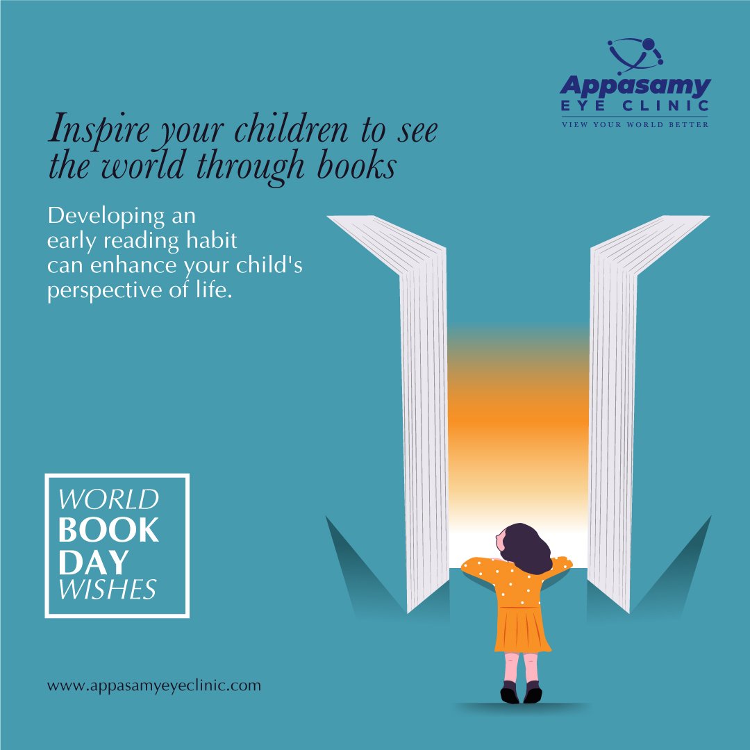 Happy World Book Day!

Let's make reading a daily habit and instill a love for books in our children. 

#WorldBookDay #ReadingIsPower #InspireThroughBooks #AppasamyEyeClinic #ChildDevelopment #Imagination #Curiosity #LoveForBooks #ParentingGoals #EducationMatters