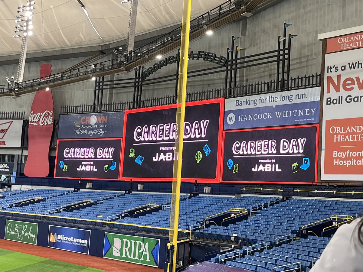 This is Adams! Our scholars participated in Career Day at the Rays Stadium😆🎉🎉👏🏽🎉🎁 #AdamStrong #CareerDay