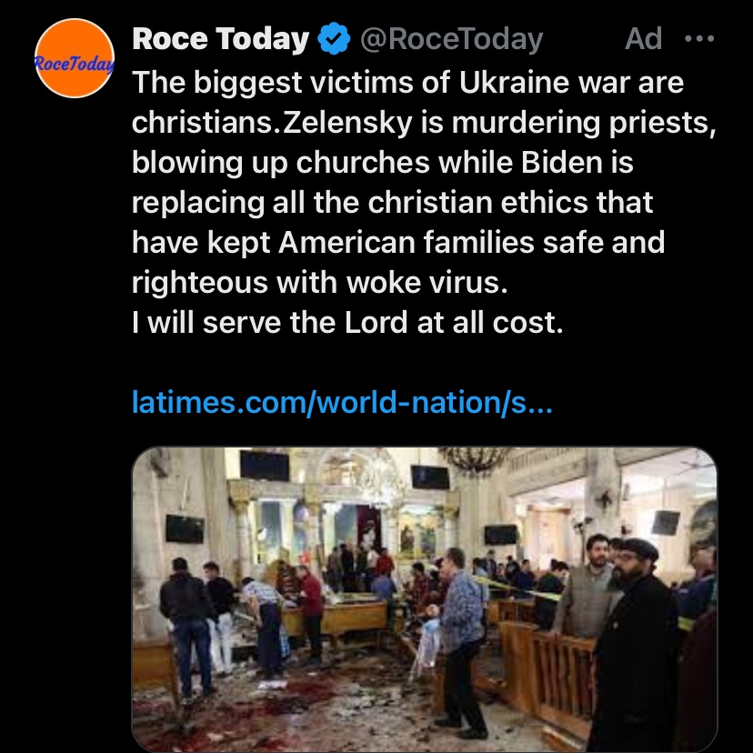 Anyone else seeing this false & disgusting ad under Pres. Zelenskyy’s Passover post?