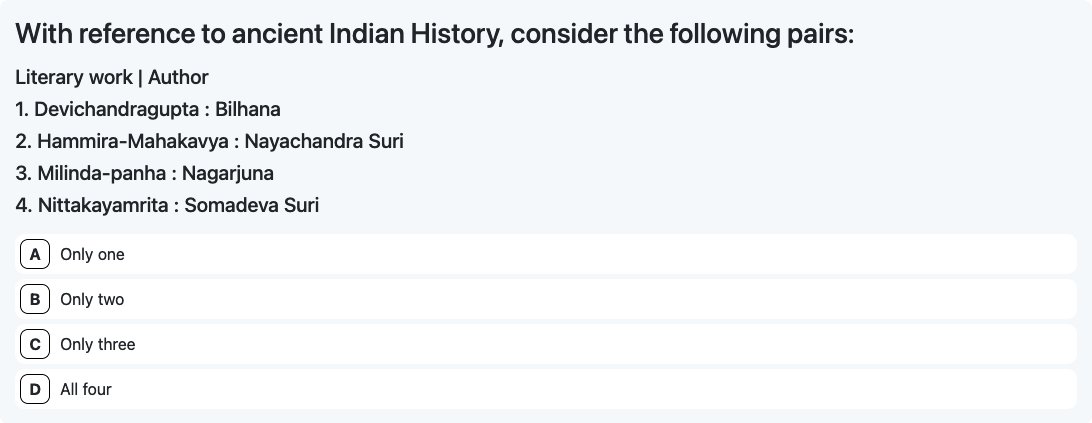 𝗤𝘂𝗲𝘀𝘁𝗶𝗼𝗻 𝗼𝗳 𝘁𝗵𝗲 𝗗𝗮𝘆 🌞
𝗦𝘂𝗯𝗷𝗲𝗰𝘁: Previous Year Questions 
𝗧𝗼𝗽𝗶𝗰: UPSC 2023 Prelims Exam 

Follow us for more daily dose of questions ! 🎯 

#UPSC #upscaspirants