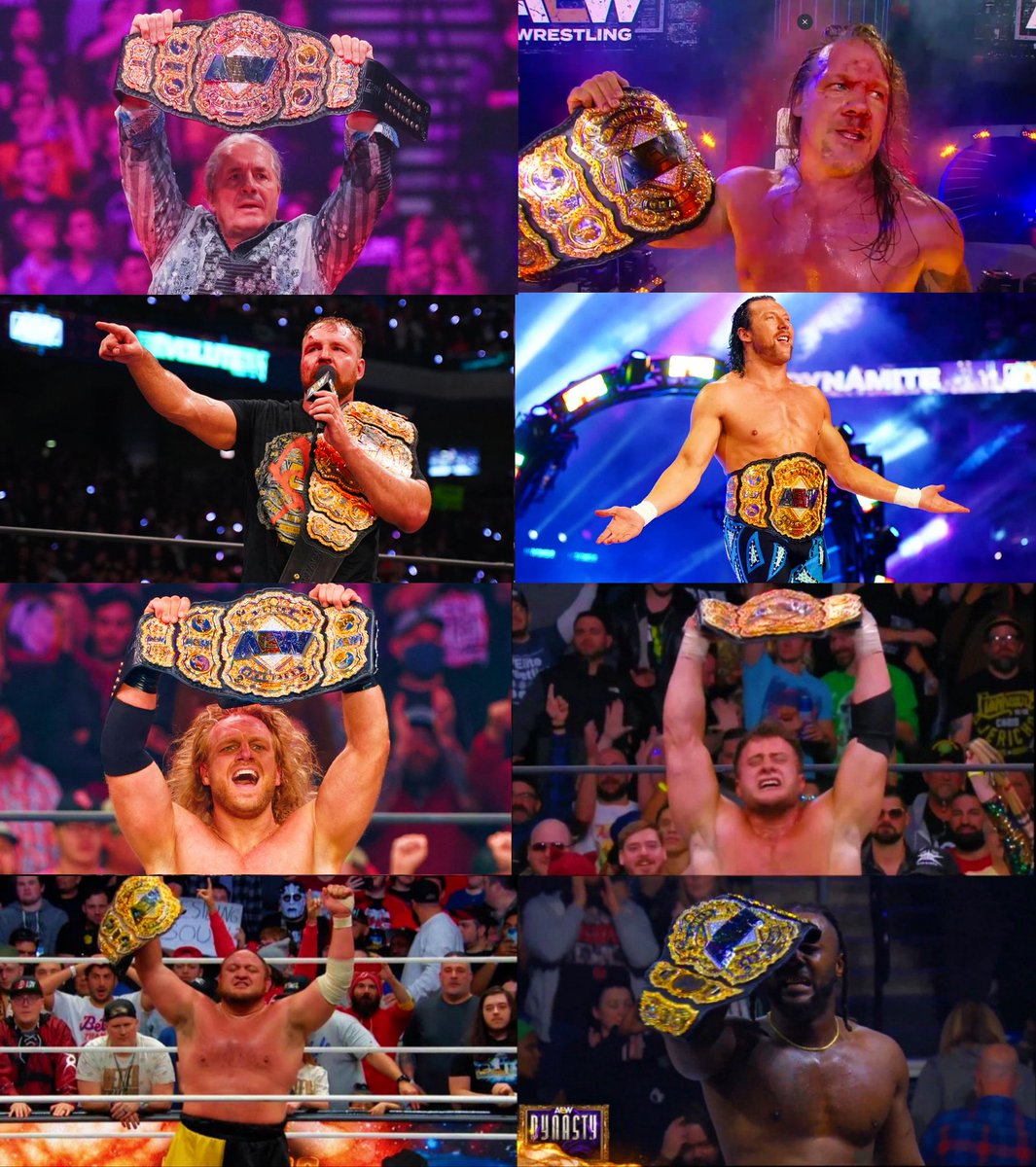 Aew has had 8 different world champions and 1 multi-time world champion. #AEWDynamite #AEW #SwervesHouse