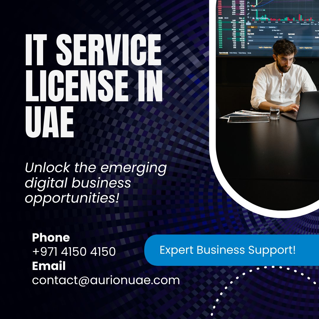 IT Company License in UAE 💻 has an ever-growing demand as the IT Services requirement from organizations across all major industry sectors 🏢 is at peak levels. 
#Startup #ITServicesLicense #ITCompany #BusinessLicense #BusinessConsulting #CompanySetup #BusinessSupport #Company