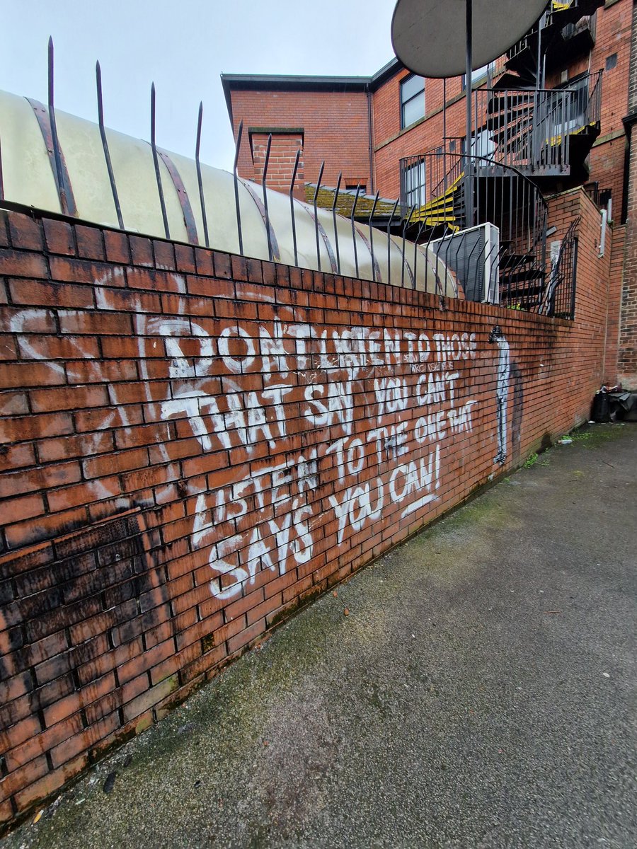 Some motivational graffiti from the streets of Sheffield for you all today 💪