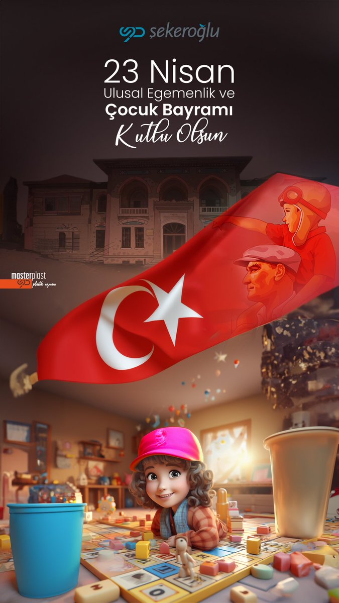 sekerogluplast's tweet photo. 23 Nisan Ulusal Egemenlik Çocuk Bayramı Kutlu Olsun. #23nisan https://t.co/ps2QIO1fWB