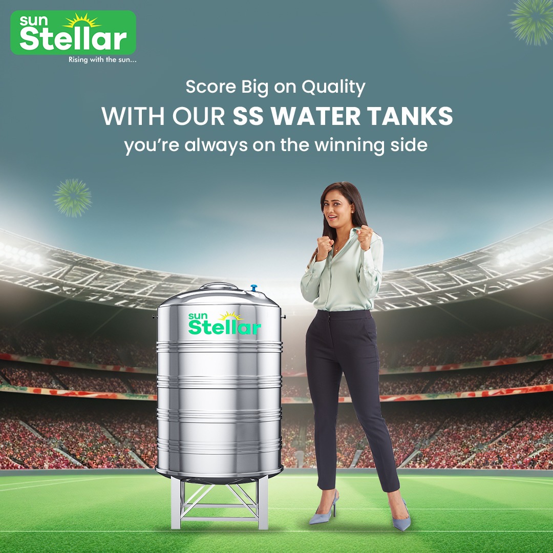 Score the winning run for your home this IPL season with Sun Stellar's Stainless Steel Water Tanks — unbeatable quality that plays for team sustainability.

#teamsunstellar #qualitytanks #IPL2024  #stainlesssteel #IPL #safewater #stayhydrated