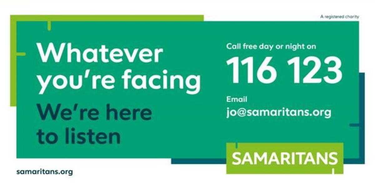 Life can be tough, but support is available. 💚 The team #Samaritans are a registered charity aimed at providing emotional support to anyone in emotional distress, struggling to cope, or at risk of #suicide. More information can be found here: ⬇️ samaritans.org