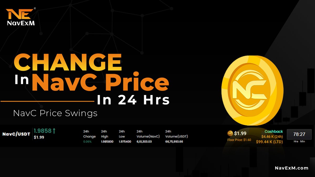 NavExM_Exchange's tweet photo. 📈 NavC has surged by 0.06% in the last 24 hours. 🚀 Don't miss out on potential gains! 💼 Keep an eye on NavC for profitable opportunities. 💰 

#CryptoTrading #NavExM #NavC https://t.co/1r1TZiF4kF