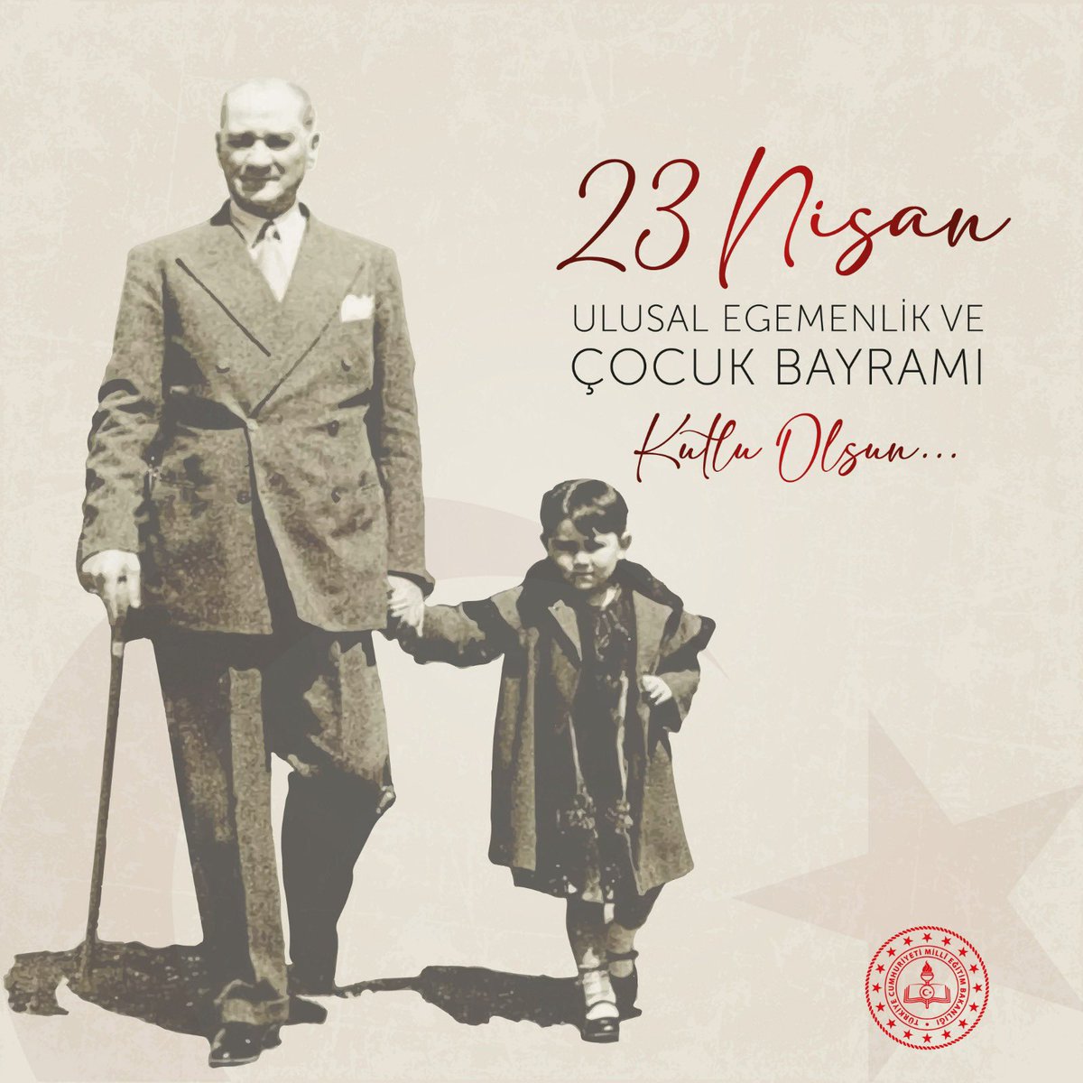 “Gökyüzü Gibi Hiçbir Yere Gitmeyen ‘Çocuk’luk”umuzun 23 Nisan’ı 1️⃣0️⃣4️⃣ Yaşında! 🇹🇷 Ülkemiz ve dünya çocuklarına sevgi ve barış içinde kardeşçe bir dünya diliyor, bizlere bugünleri armağan eden Gazi Mustafa Kemal Atatürk ve Millî Mücadele’mizin tüm kahramanlarını saygı ve