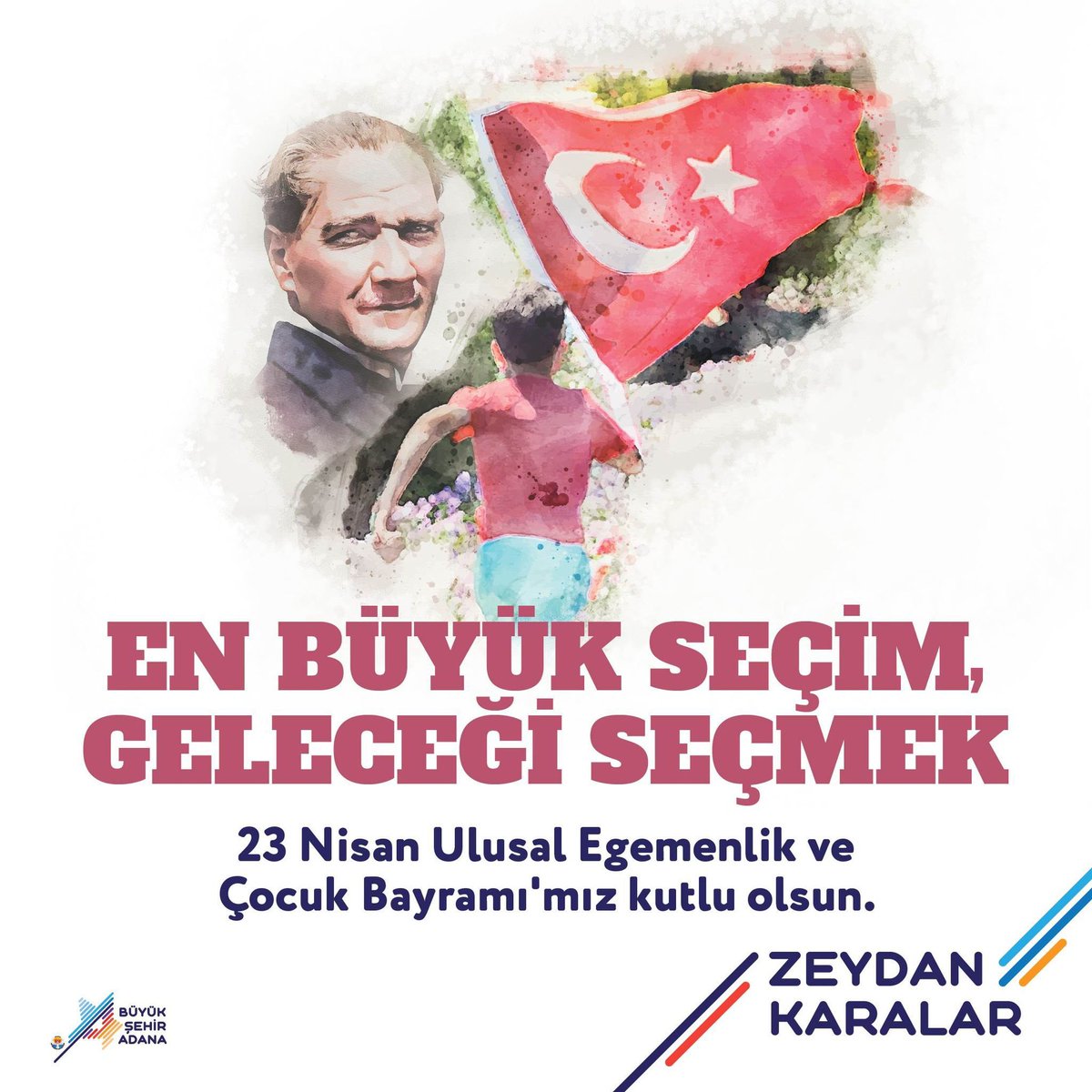 Geleceğimiz olan çocuklarımızın 23 Nisan Ulusal Egemenlik ve Çocuk Bayramı’nı kutluyor; bizlere bir vatan ve aydınlık yarınlar armağan eden Mustafa Kemal Atatürk'ü, şehitlerimizi ve gazilerimizi saygı, rahmet ve minnetle anıyoruz.