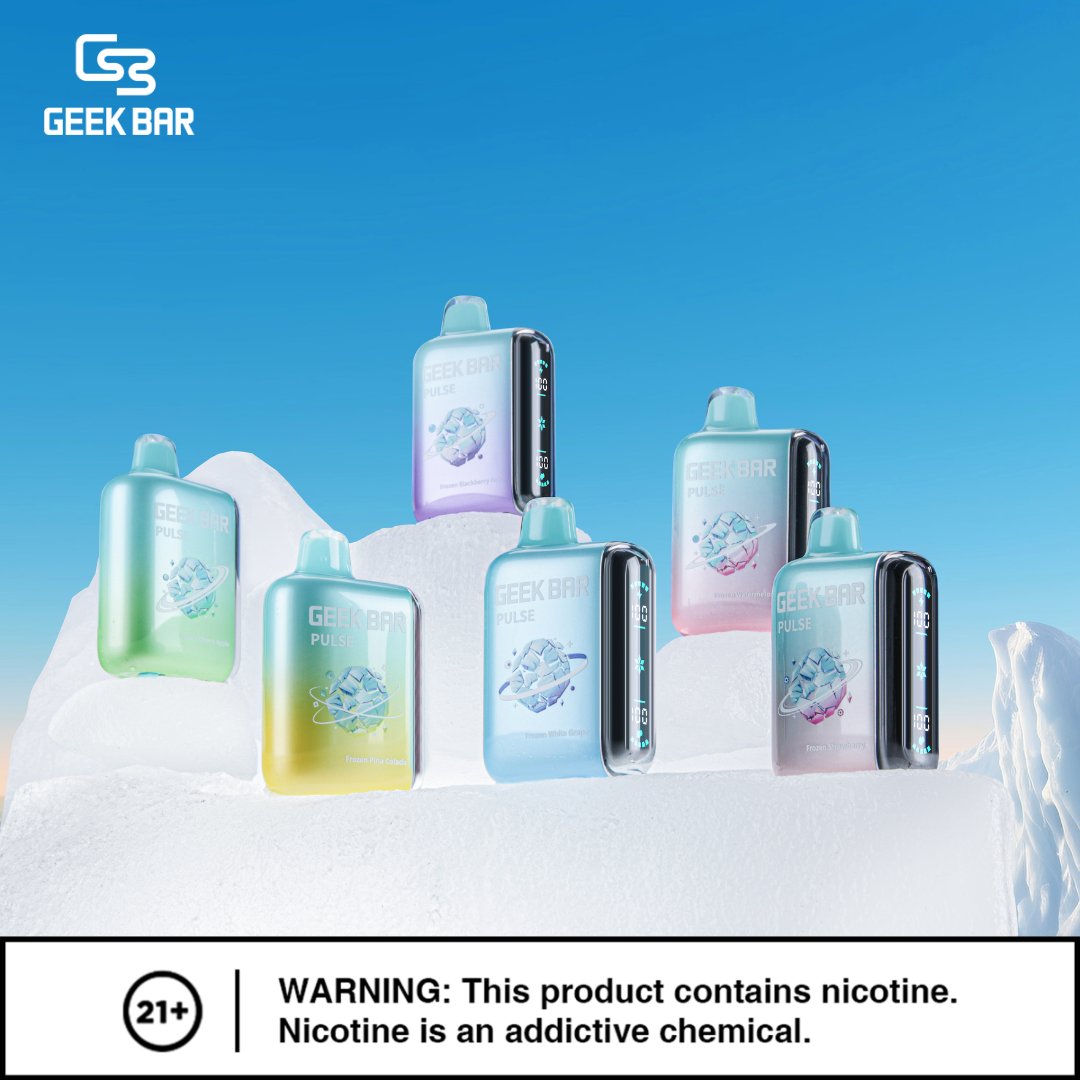geekbarvape's tweet photo. Chill out with Geekbar Pulse Frozen Series! These icy delights, will cool you down and elevate your vaping experience. ❄️
#GeekbarPulse #FrozenFlavors #VapeChill https://t.co/lqiyicBCmL
