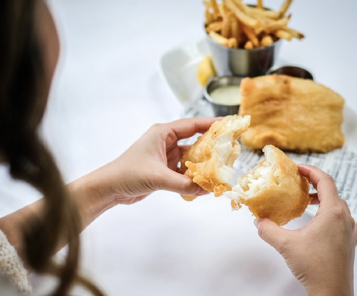It’s definitely Fish and Chips season! 😋 beer &amp; tempura battered ling cod, thick cut frites, coleslaw, house-made tartar sauce.