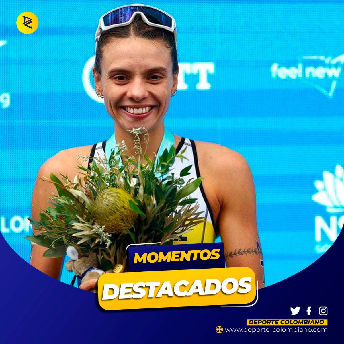 DeportColombia's tweet photo. ¡LO MEJOR DE LA SEMANA ✨!

Los deportistas colombianos brillan por el mundo y nos regalan grandes momentos. Aquí los mejores:

🇪🇬 Ángel Barajas a París: el gimnasta colombiano lideró la clasificación de las barras paralelas de la Copa Mundo y clasificó a los Juegos Olímpicos.

🇦🇺 Carolina imparable en el triatlón: la colombiana fue segunda en la Copa Mundo desarrollada en Australia, y se acerca al cupo olímpico.

🇹🇷 La marcha atlética suma 4 cupos: los atletas colombianos lograron clasificar a los Juegos Olímpicos dos equipos mixtos en el World Athletics Race Walk de Turquía.

🇪🇬 Sofía histórica: la karateca se convirtió en la primera colombiana en acceder a un podio de la Premier League de Karate 1, al colgarse la medalla de bronce en los -50 kg.